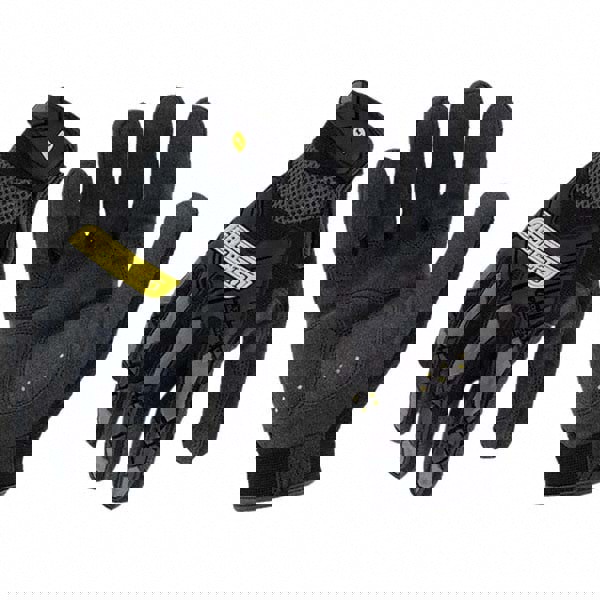 Impact-Resistant Gloves: Size Large, ANSI Puncture 3, Suede & Polyester Lined, Suede & Polyester