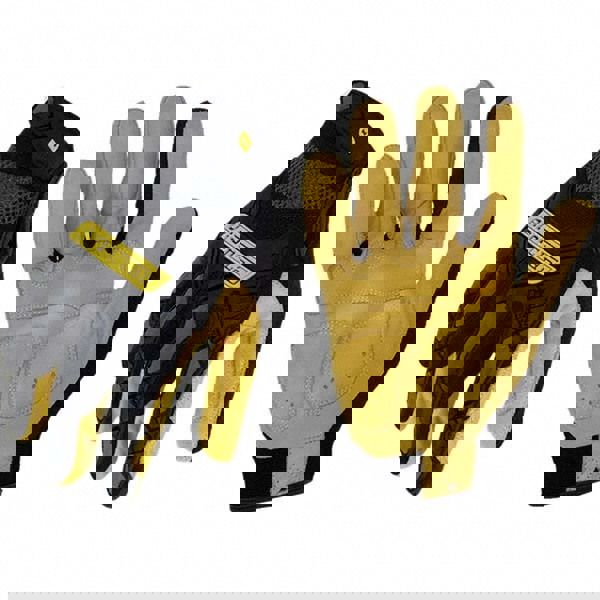 Impact-Resistant Gloves: Size Large, Goatskin Leather & Polyester Lined, Goatskin & Polyester