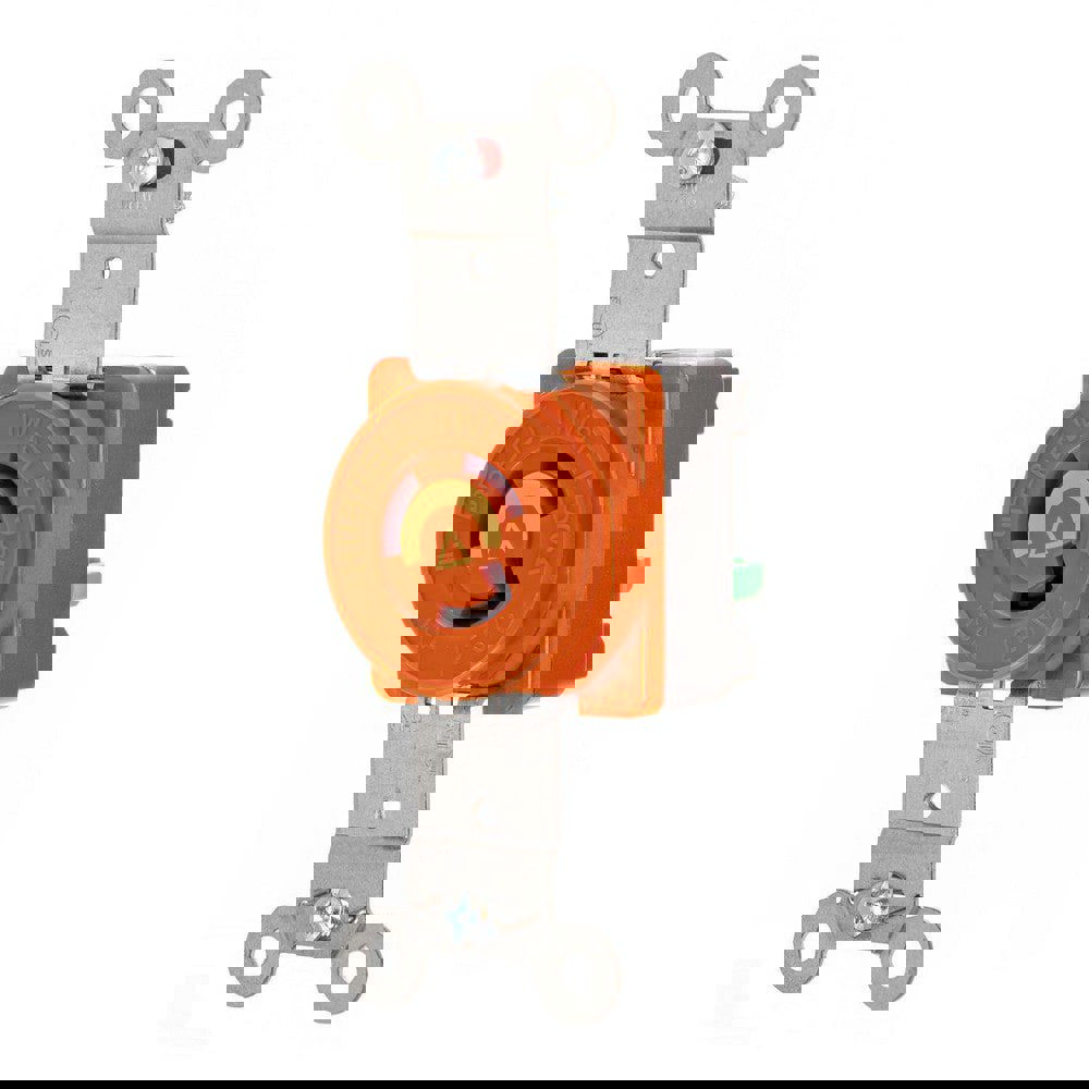 Twist Lock Receptacles; Receptacle Type: Single ; Mount Type: Screw ; Gender: Female ; Material: Nylon ; Color: Orange ; Flange Style: No Flange