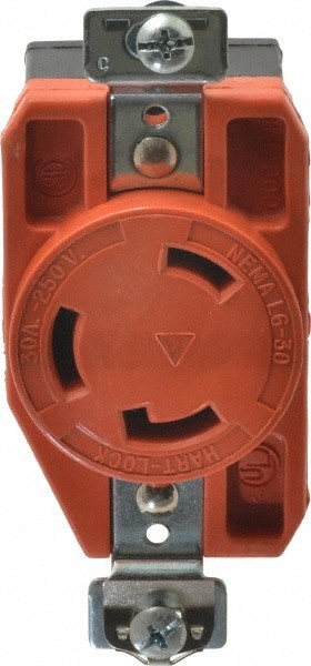250 VAC, 30 Amp, L6-30R NEMA, Isolated Ground Receptacle