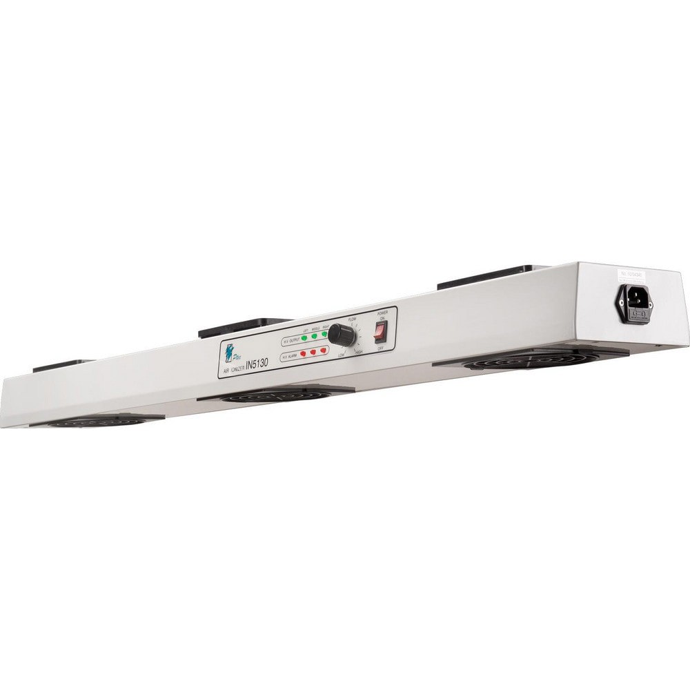 Air Ionizers; Maximum Air Flow: 115CFM ; Ion Output: AC, 68KHz ; Power Rating: 36W ; Input Voltage: 240.00 ; Output Voltage: 2.2kV ; Material: Steel