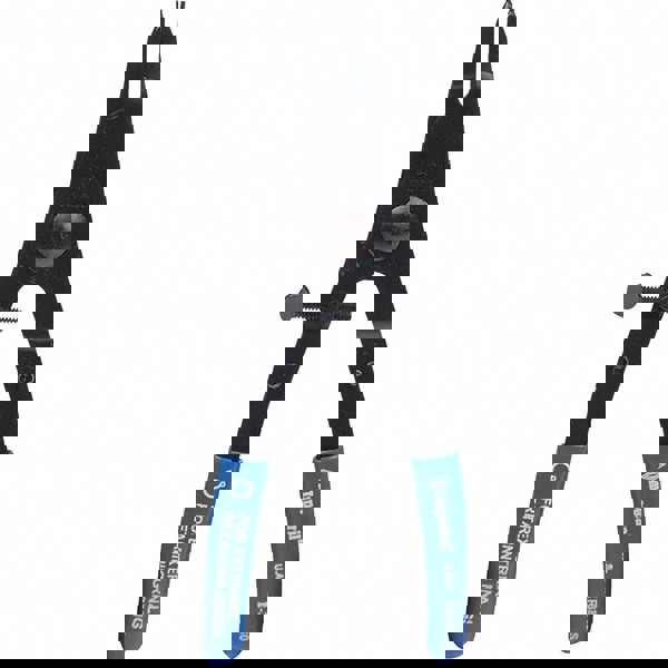 Retaining Ring Pliers; Type: External; Tip Angle: 0; Tip Type: Fixed; Handle Material: Steel w/Poly Grip; Tether Style: Not Tether Capable; Features: Adjustable Safety Stop to Prevent Ring Damage; NSN 5120-288-9717; Minimum Ring Size (Decimal Inch): 0.125