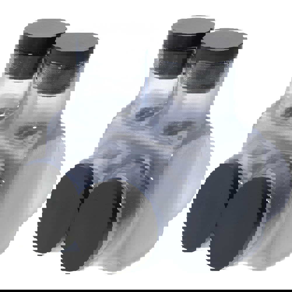 Push In Wire Connectors; Connector Type: Tap ; Compatible Wire Size (AWG): 500kcmil; 4AWG ; Number Of Ports: 2 ; Overall Length: 2.75 ; Connector Color: Clear ; Overall Width: 3