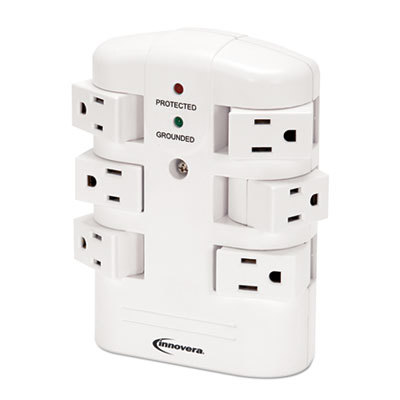 SURGE,6-OUTLET,WALL,WH