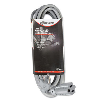 15', 14/2 Gauge/Conductors, Gray Indoor Extension Cord