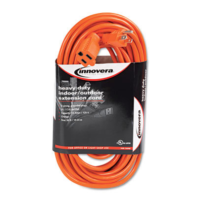 50', 14/2 Gauge/Conductors, Orange Indoor & Outdoor Extension Cord