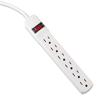 6 Outlets, 120 Volts, 15 Amps, 15' Cord, Power Outlet Strip