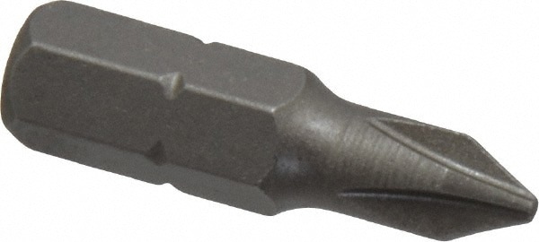 Phillips Screwdriver Insert Bit: #1 Point, 1/4