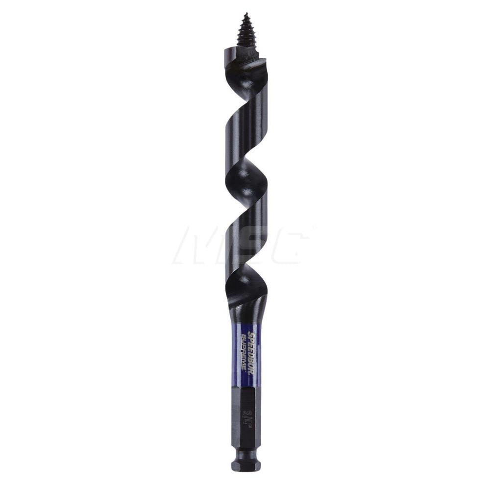 Auger & Utility Drill Bits; Auger Bit Size: 0.7500 ; Shank Diameter: 3.0000 ; Shank Size: 3.0000 ; Shank Type: Hex ; Tool Material: High-Speed Steel ; Coated: Coated