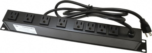 8 Outlets, 120 Volts, 15 Amps, 6' Cord, Power Outlet Strip