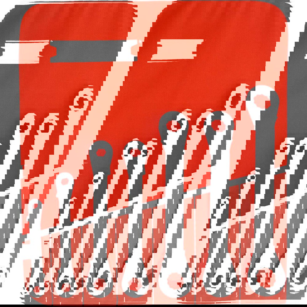 Ratcheting Box Wrench Set: 7 Pc, Metric