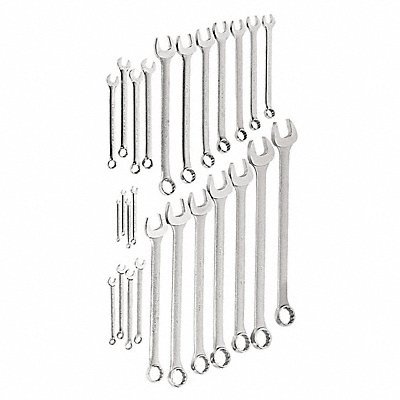 Combination Wrench Set: 26 Pc, 1/4 in - 2 in Wrench, Inch
