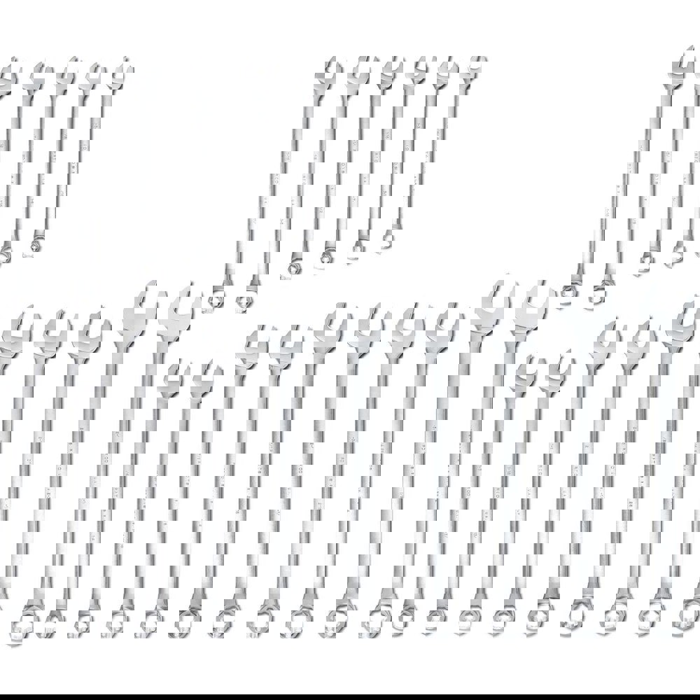 Combination Wrench Set: 16 Pc, Inch