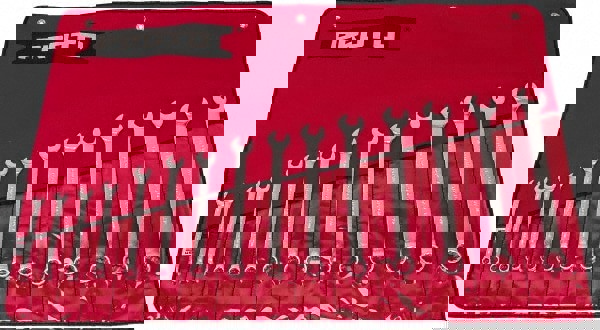 Combination Wrench Set: 15 Pc, Metric