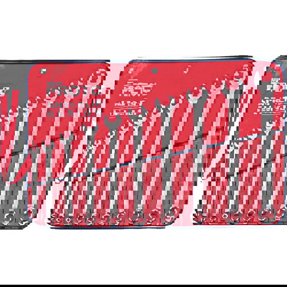 Combination Wrench Set: 10 Pc, Inch