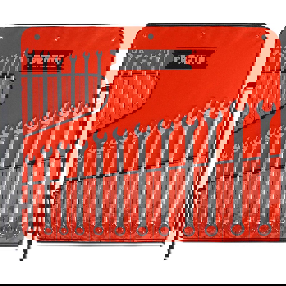 Combination Wrench Set: 18 Pc, Metric