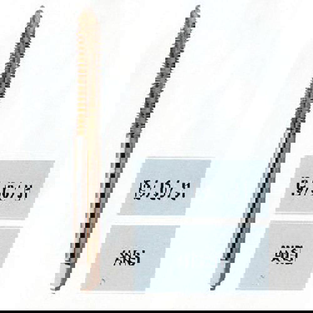 Spiral Point Tap: #6-32 UNC, 2 Flutes, Plug, 2B Class of Fit, Vanadium High Speed Steel, TiN Coated