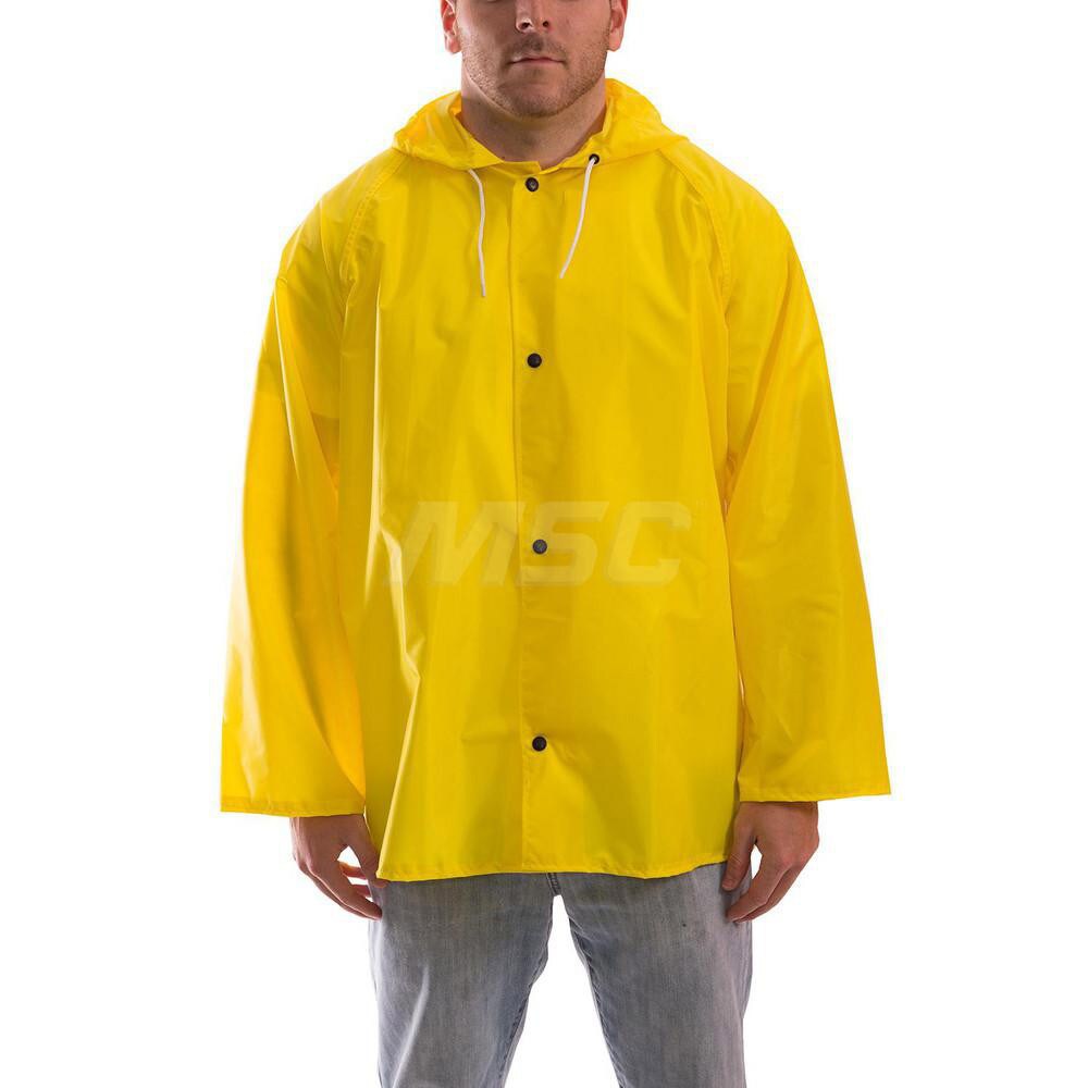 Hooded & Jacket: Size 4X-Large, Polyurethane & Nylon, Snaps Closure