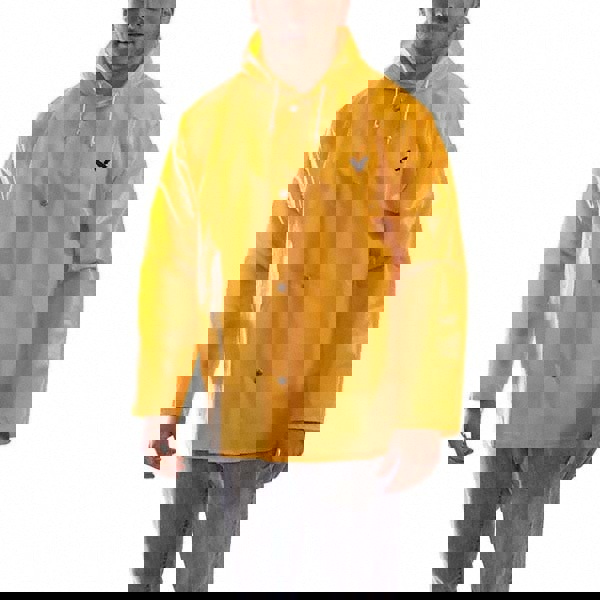 Rain Jacket: Size 5X-Large, Gold, Nylon