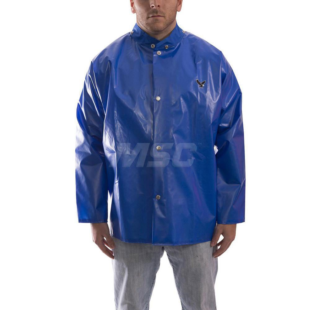 Jacket: Size 4X-Large, Polyurethane & 210D Nylon, Snaps Closure