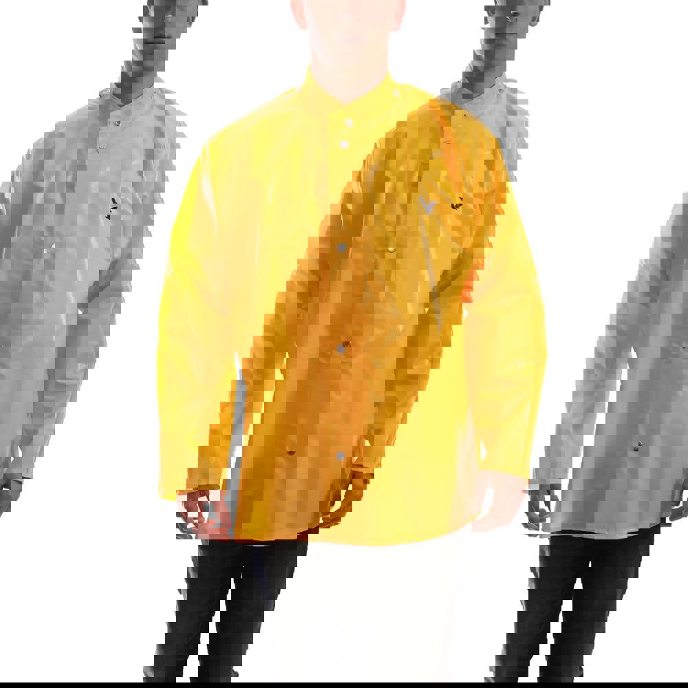 Rain Jacket: Size Medium, Gold, Nylon