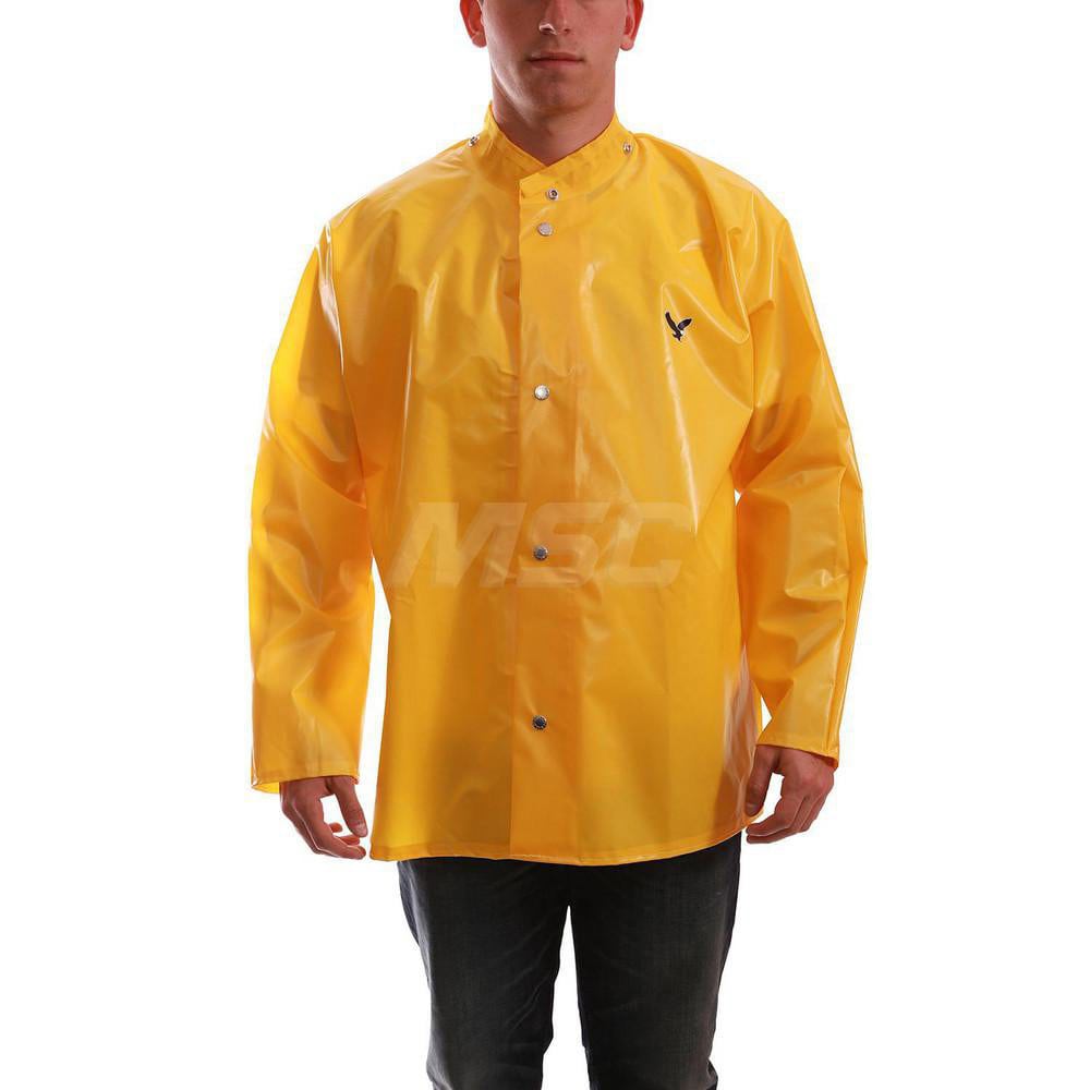 Jacket: Size X-Large, Polyurethane & 210D Nylon, Snaps Closure