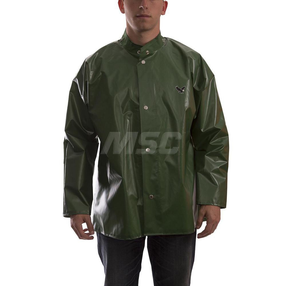 Jacket: Size Medium, Polyurethane & 210D Nylon, Snaps Closure