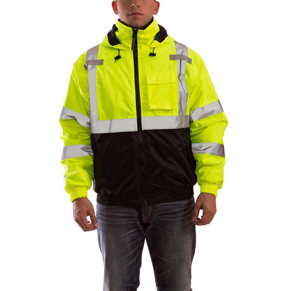 Hooded & Jacket: Size 3X-Large, 210D Polyurethane Coated Polyester & Polyurethane on Nylon, Zipper Closure