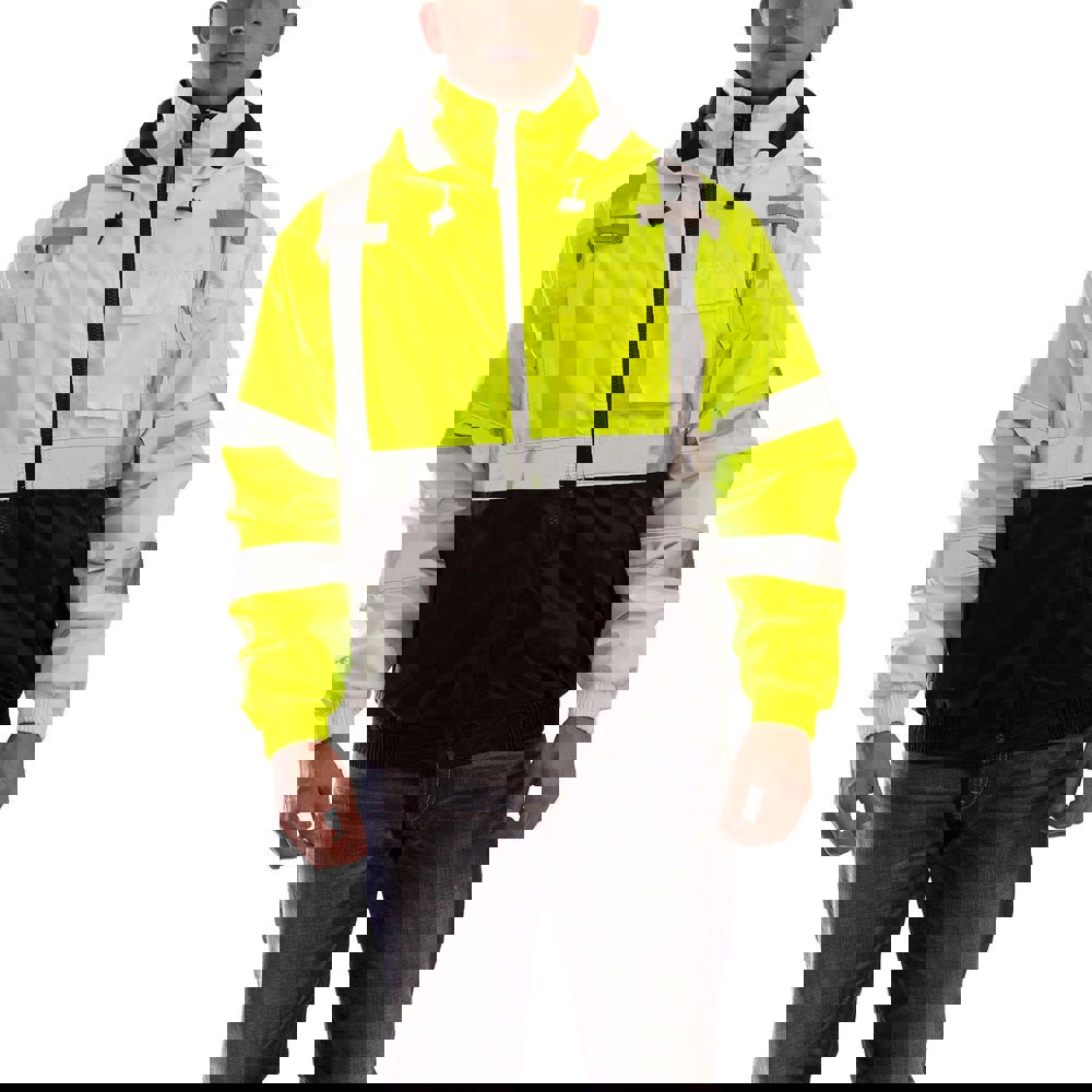 Hooded & Jacket: Size Large Tall, 210D Polyurethane Coated Polyester & Polyurethane on Nylon, Zipper Closure