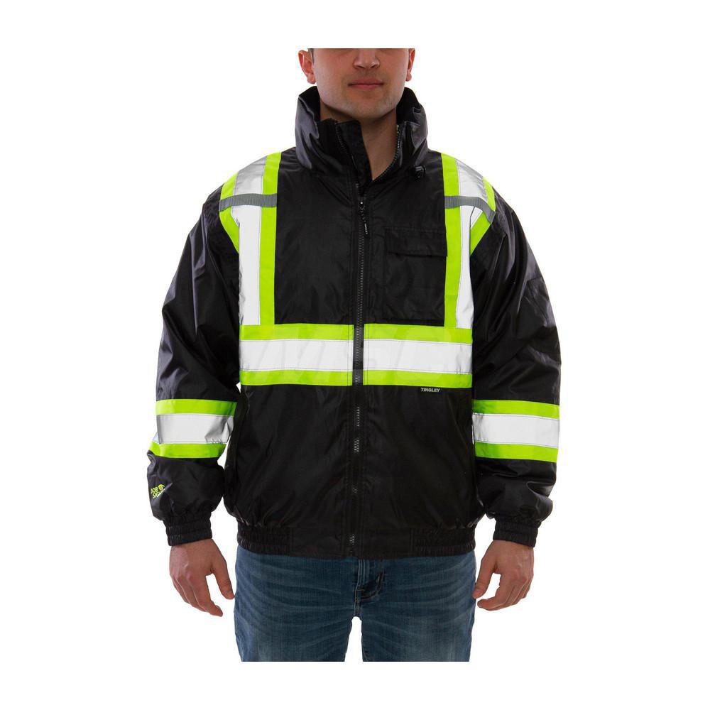 Jacket: Size Large, Polyurethane & 210D Polyester, Zipper Closure