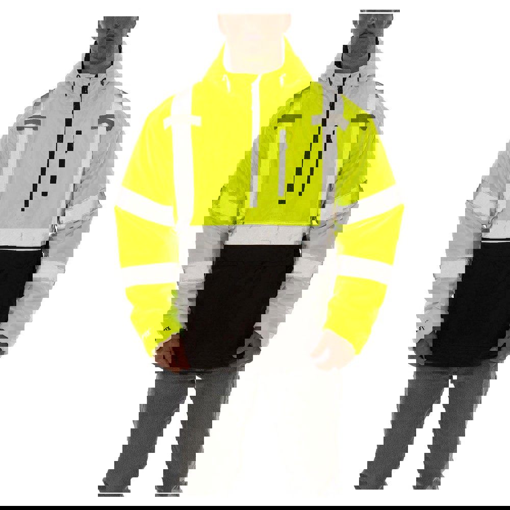 Jacket & Hooded: Size X-Large, 210D Polyurethane Coated Polyester & Polyurethane on Nylon, Zipper Closure