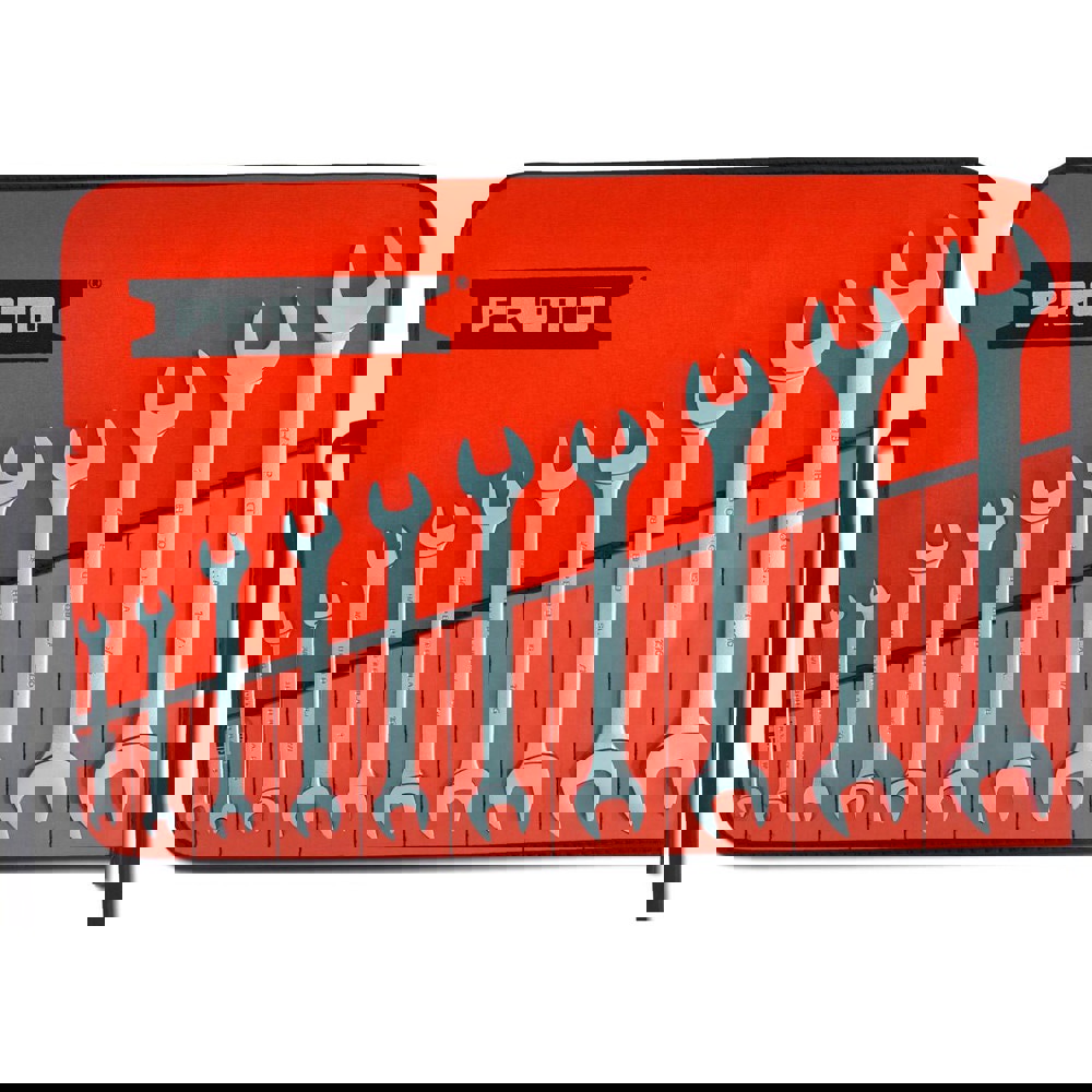 Open End Wrench Set: 10 Pc, Inch