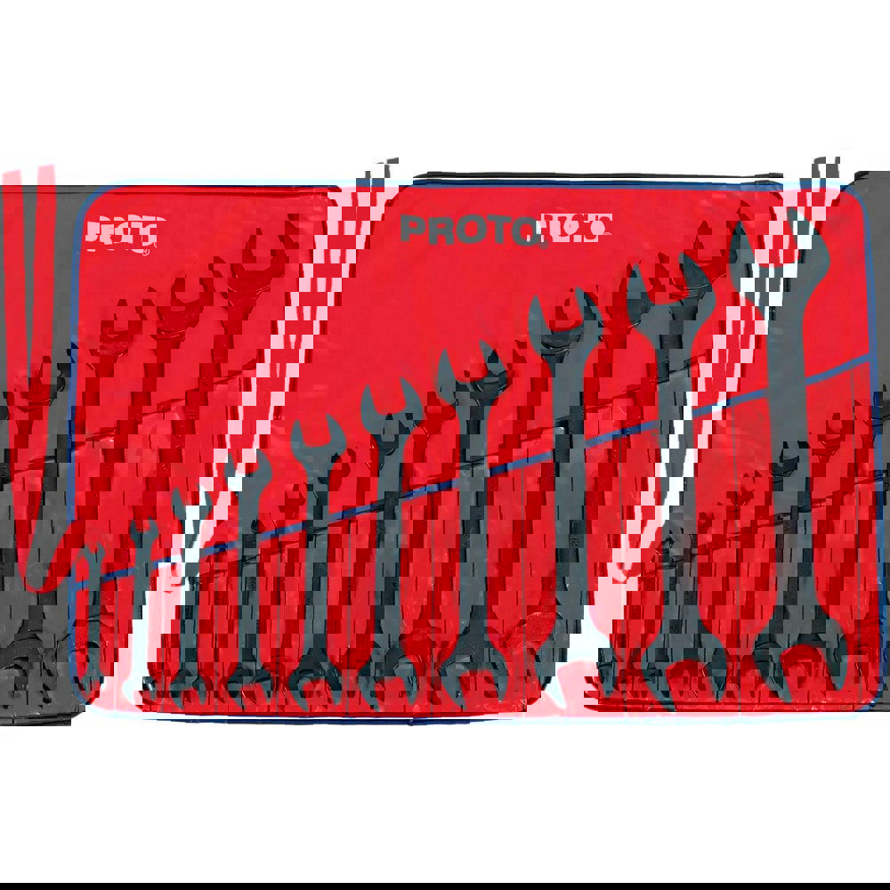 Open End Wrench Set: 10 Pc, Inch