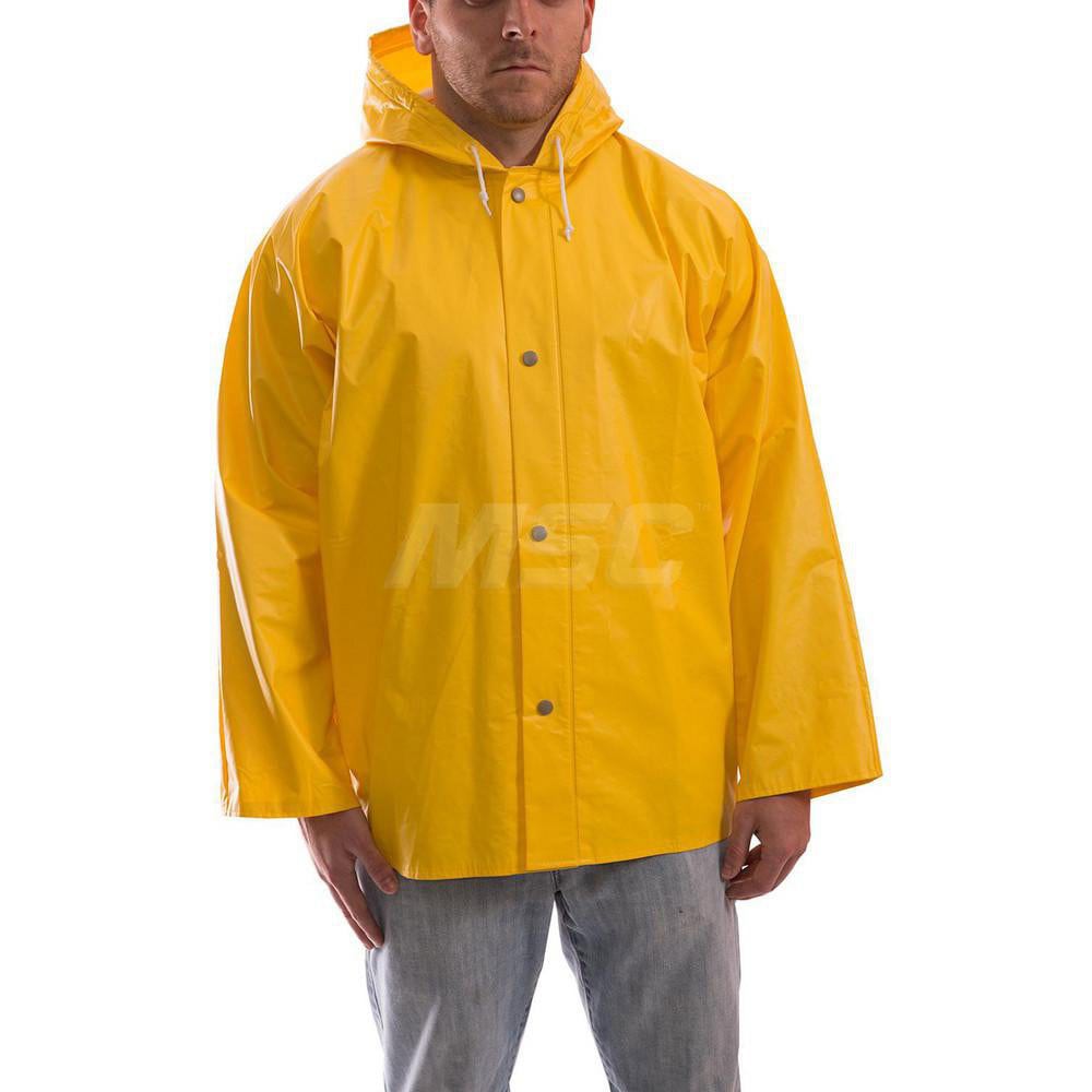 Hooded & Jacket: Size 4X-Large, PVC & Polyester, Snaps Closure