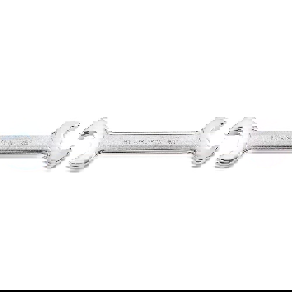 Open End Wrench: Double End Head, 24 mm x 26 mm, Double Ended