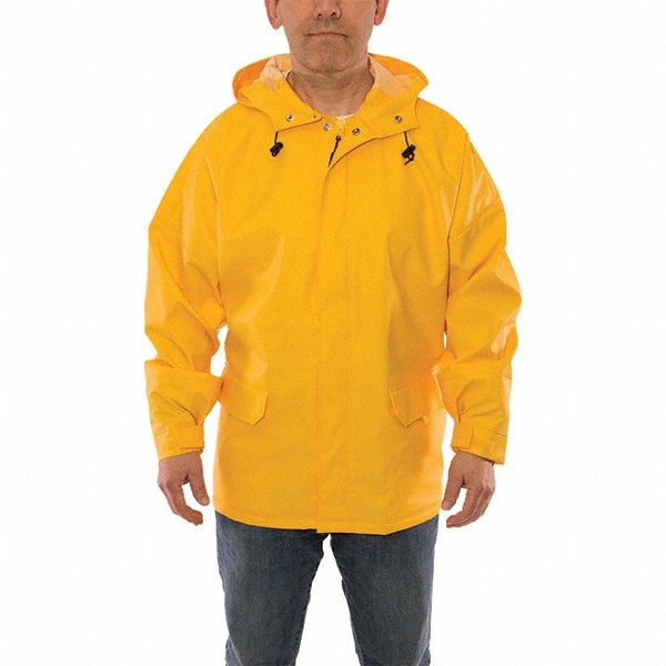 Rain Jacket: Size L, Yellow, Polyester