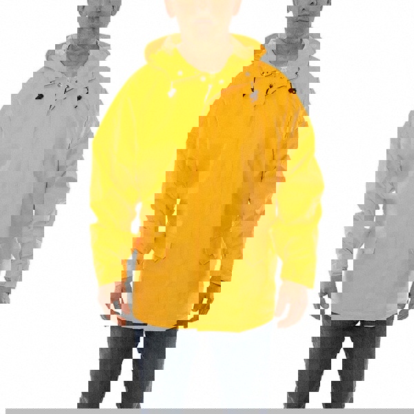 Rain Jacket: Size Small, Yellow, Polyester