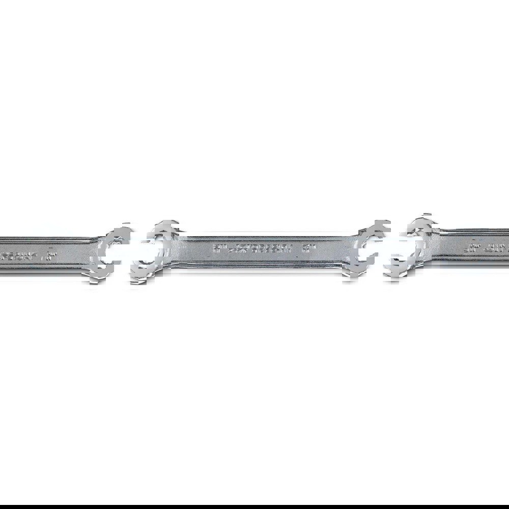 Flare Nut Wrenches; Type: Open End; Size (Inch): 7 mm, 8 mm; Size (mm): 7 mm, 8 mm; Head Type: Double; Offset; Opening Type: 12-Point Flare Nut; Head Offset Angle: 15; Non-sparking: No; Insulated: No; Magnetic: No; Corrosion-resistant: Yes; Ratcheting: No