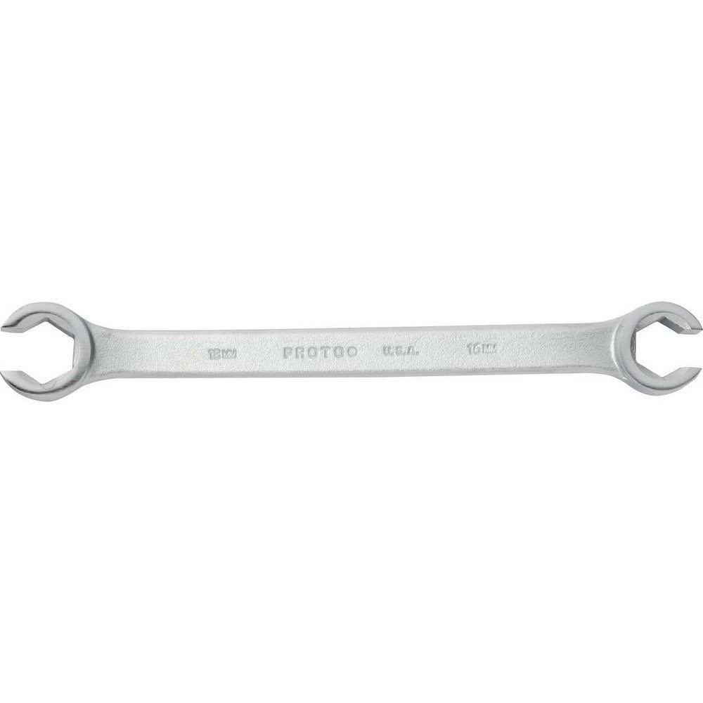 16 x 18mm, Chrome Finish, Open End Flare Nut Wrench
