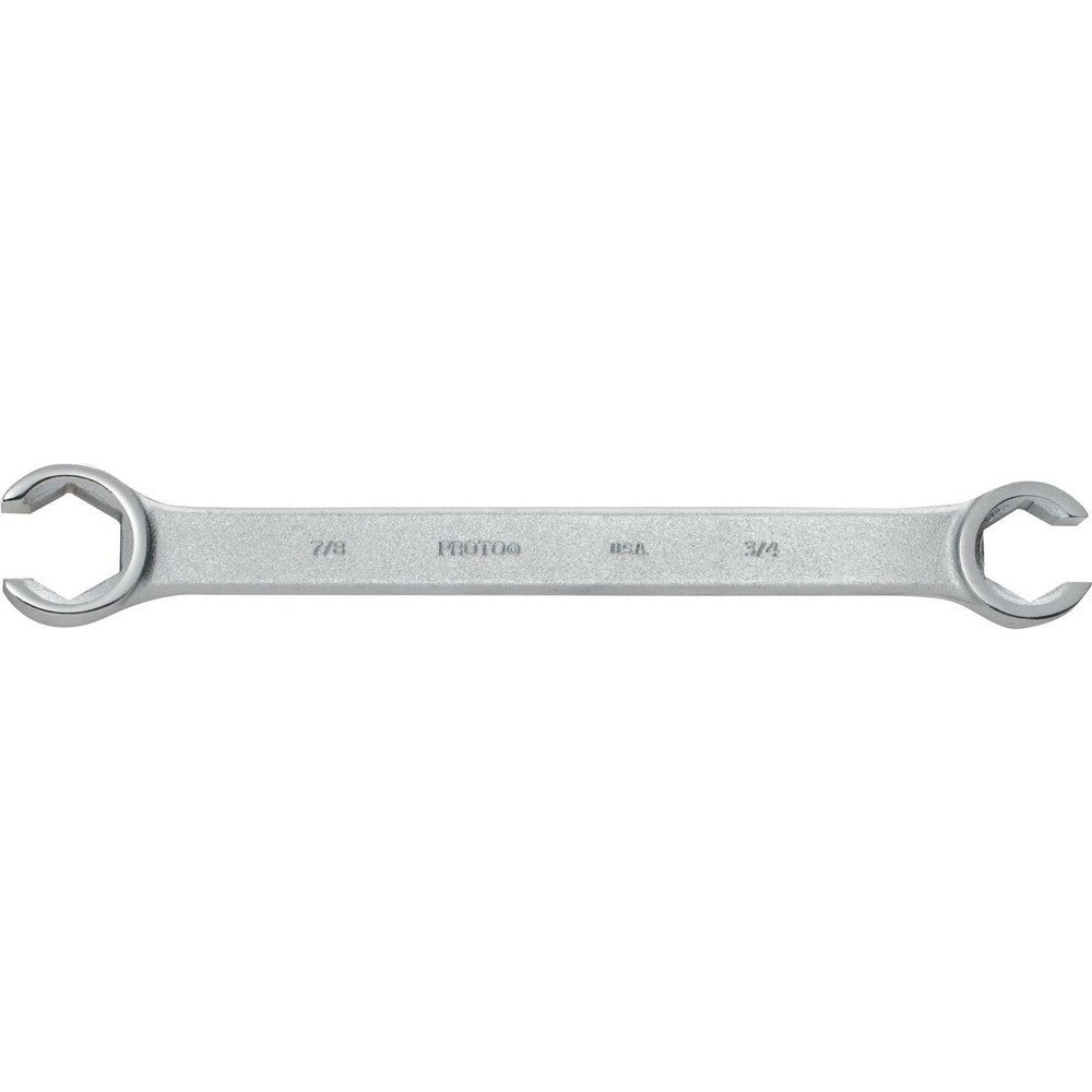 Flare Nut Wrenches; Type: Combination; Size (Inch): 3/4 x 7/8 in; Size (mm): 3/4 x 7/8 in; Head Type: Double End; Double; Material: Stainless Steel; Finish/Coating: Chrome-Plated; Number of Points: 6; ASME Spec: Sockets: ASME B107.1; B107.9; ANSI Spec: So