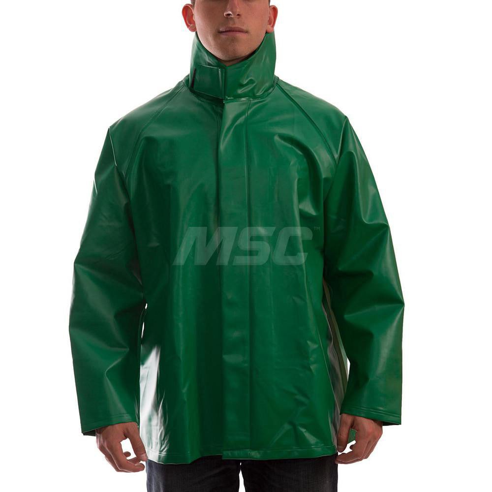 Jacket: Size 4X-Large, PVC & 150D Polyester, Snaps Closure