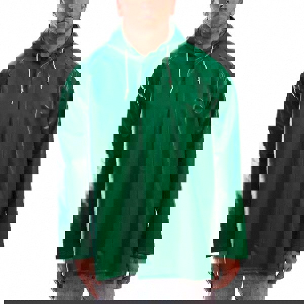 Rain Jacket: Size 2X-Large, ASTM D6413, Green, Polyester