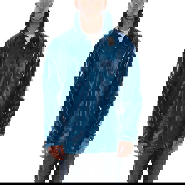 Rain Jacket: Size 5X-Large, Arc Rating 14 cal/sq cm, Blue, Nomex