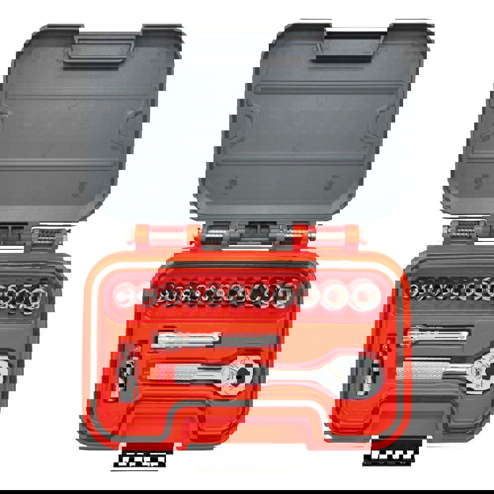 Combination Hand Tool Sets; Set Type: Socket Set ; Number Of Pieces: 14 ; Measurement Type: Inch ; Container Type: Blow Molded Case ; Container Material: Plastic ; Insulated: No