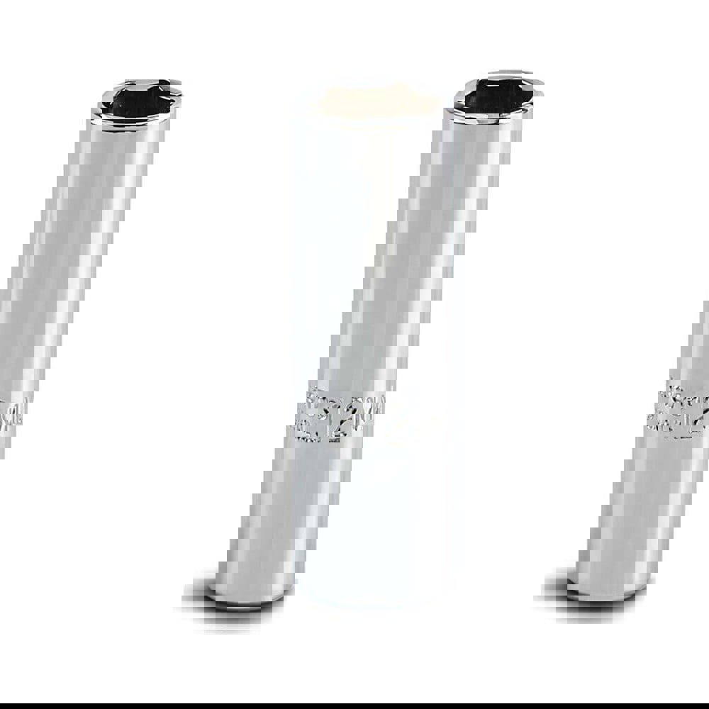 Deep Hand Socket: 12 mm Socket, 6-Point