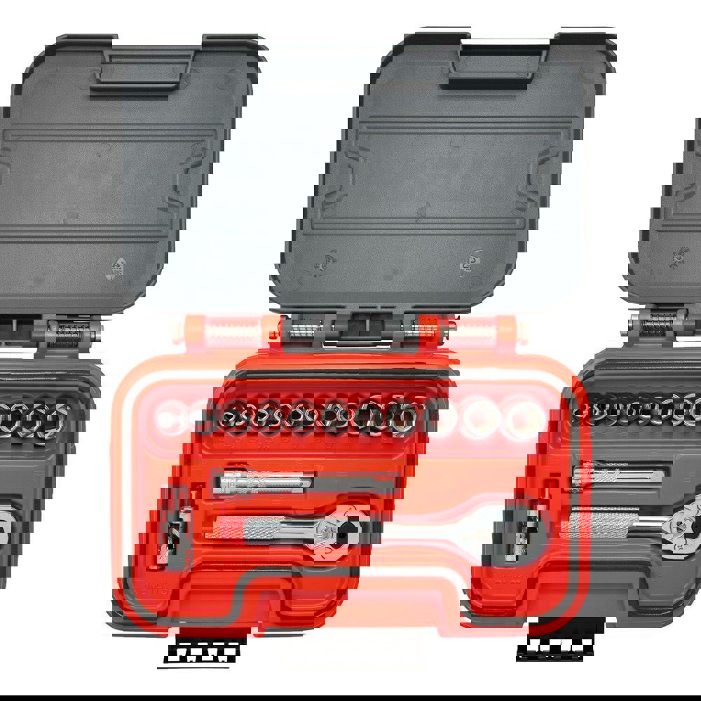 Combination Hand Tool Sets; Set Type: Socket Set ; Number Of Pieces: 14 ; Measurement Type: Metric ; Container Type: Blow Molded Case ; Container Material: Plastic ; Insulated: No