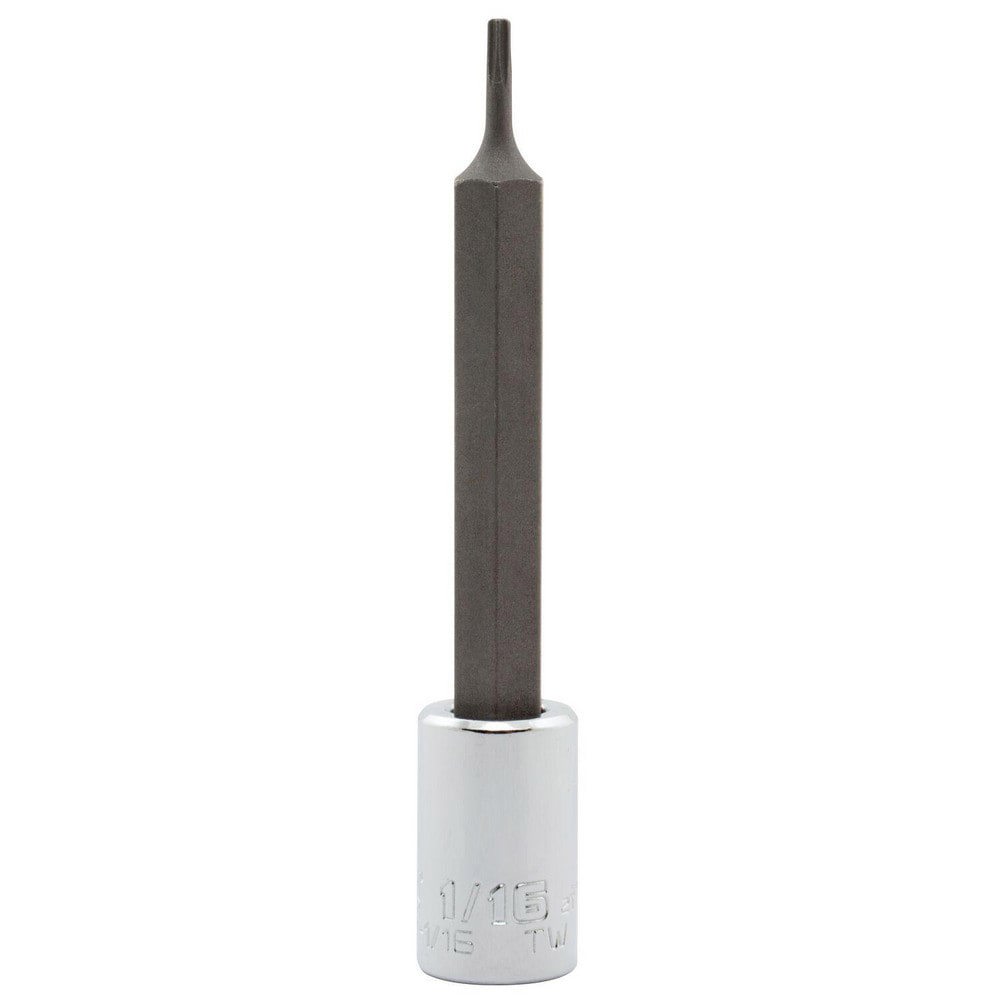Hand Hex & Torx Bit Sockets; Socket Type: Hex Bit Socket ; Tool Type: Hex Bit Socket ; Hex Size (mm): 1.5875 ; Hex Size (Inch): 1/16 ; Bit Length (Inch): 2-3/4 ; Insulated: No