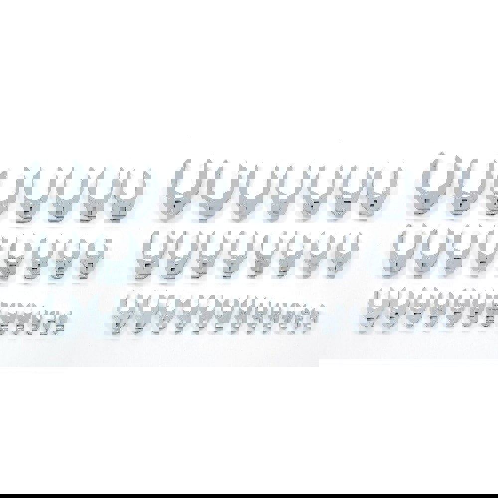 Crowfoot Wrench Sets; Tool Type: Open End Crowfoot Wrench Set; Drive Size (Inch): 3/8, 1/2; Opening Shape: Rounded; Wrench Size: 1-3/16 in; 2 in; 5/8 in; 1-3/8 in; 1-3/4 in; 1-1/2 in; 15/16 in; 1-1/4 in; 3/4 in; 1-1/8 in; 1-5/16 in; 1-7/8 in; 7/16 in; 1-1