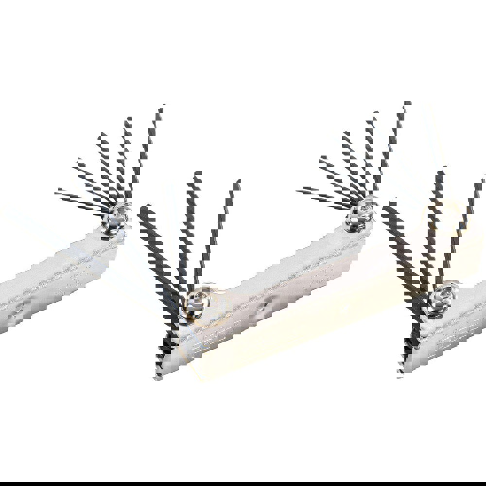 Hex Key Sets; Ball End: No ; Handle Type: L-Handle ; Hex Size: 1/16 in; 1/8 in; 3/32 in; 3/64 in; 5/32 in; 5/64 in; 7/64 in; 9/64 in ; Material: Alloy Steel ; Tether Style: Not Tether Capable ; Number Of Pieces: 8