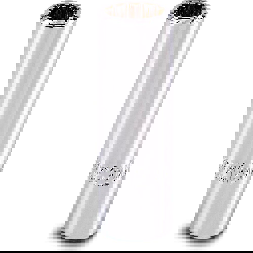 Deep Hand Socket: 12 mm Socket, 12-Point